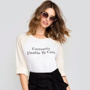 Wildfox raglan 3/4 sleeve tshirt